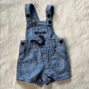 Guess Blue Striped Kids Overalls